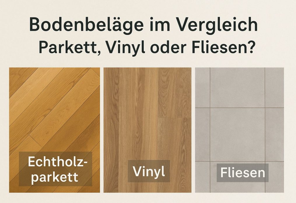 Bodenbeläge im Vergleich: Parkett, Vinyl oder Fliesen – welcher Boden passt zur Sanierung?